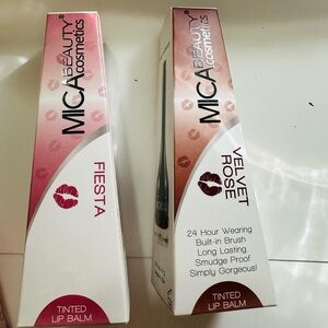 2 x New Mica beauty cosmetics Velvet Rose Tinted Lip Balm,Price is Firm